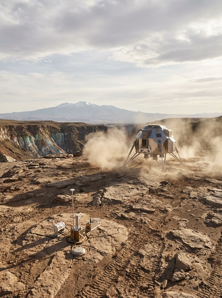 Precision landing technology diagram