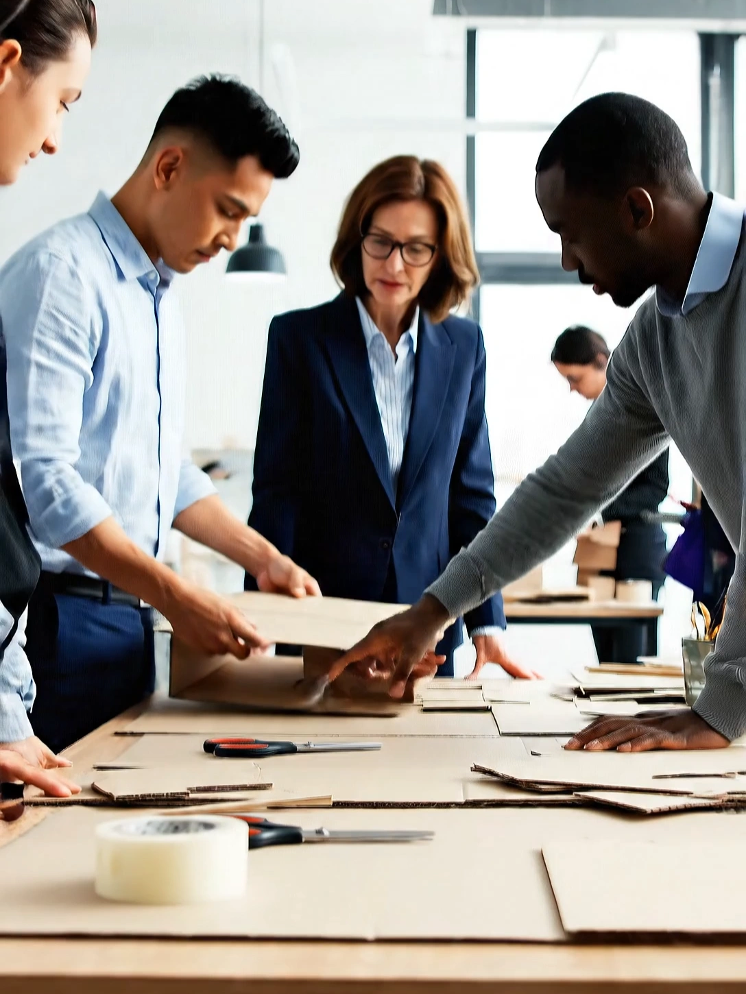 simple materials like cardboard or paper—allow designers