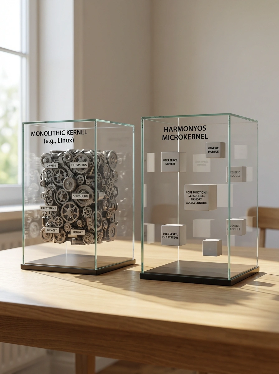 Monolitik vs Mikroçekirdek mimari karşılaştırması