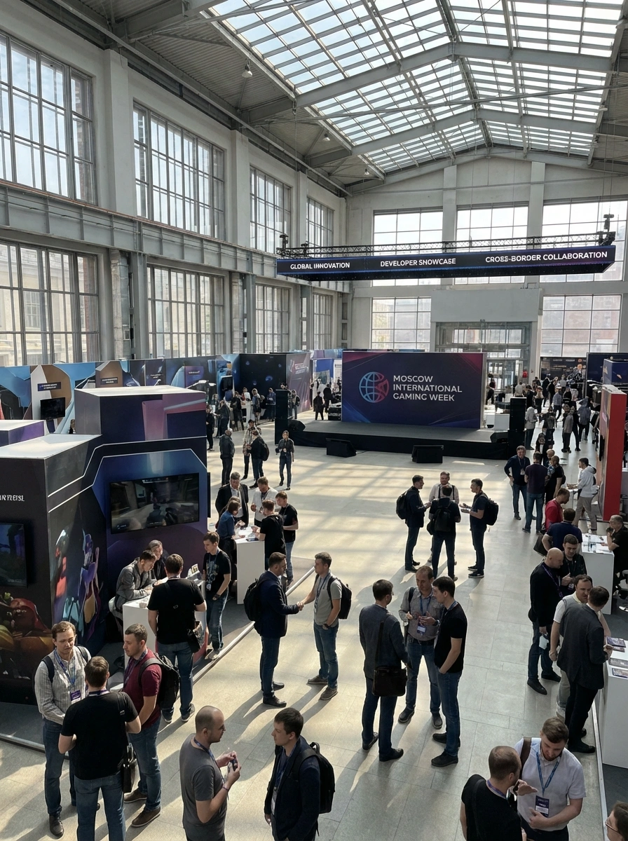 Mídia e criadores internacionais na Moscow Gaming Week